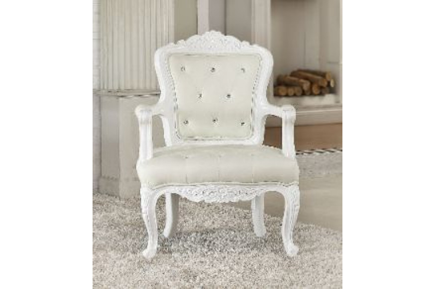 ACME™ Pascal Accent Chair - White Frame/PU