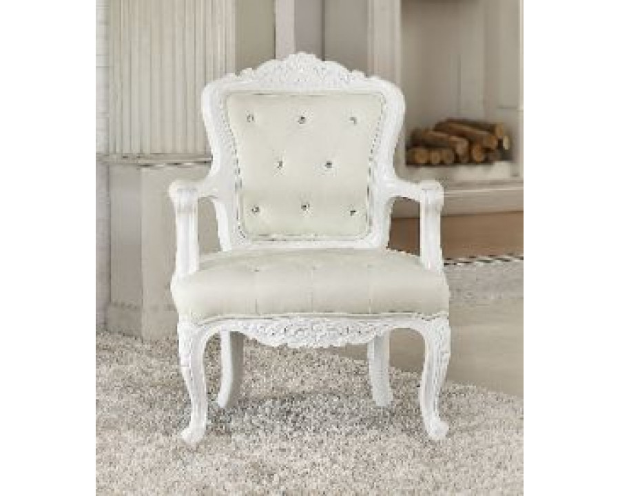 ACME - Pascal Accent Chair in White Frame/PU