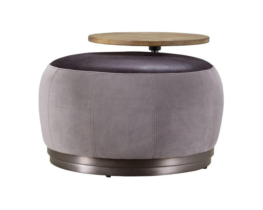 ACME - Decapree Ottoman in Antique Slate/Gray