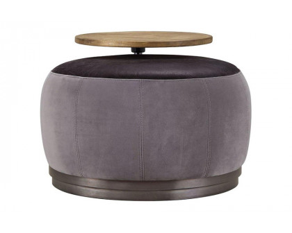 ACME - Decapree Ottoman in Antique Slate/Gray