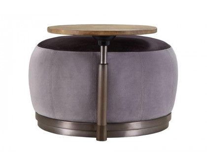 ACME - Decapree Ottoman in Antique Slate/Gray