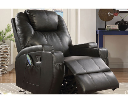 ACME - Waterlily Bonded Leather Match Swivel Rocker Recliner