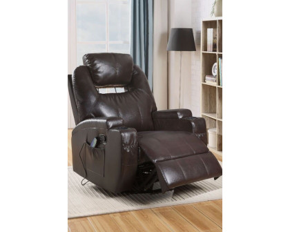 ACME - Waterlily Bonded Leather Match Swivel Rocker Recliner