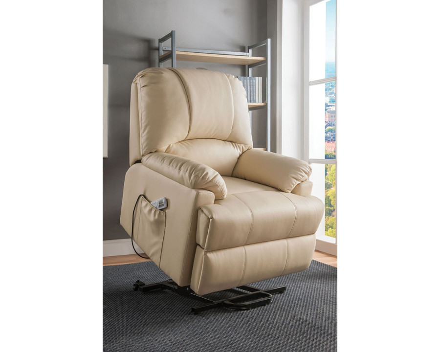 ACME Ixora Power Lift and Massage Recliner - Beige Brown