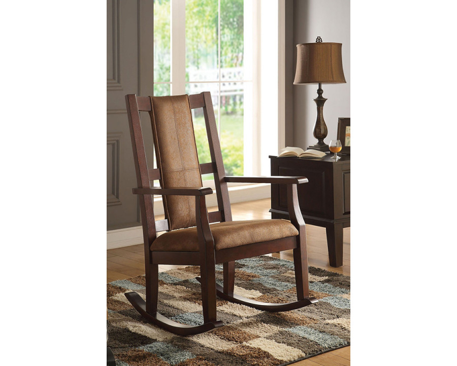 ACME - Butsea Rocking Chair in Brown/Espresso