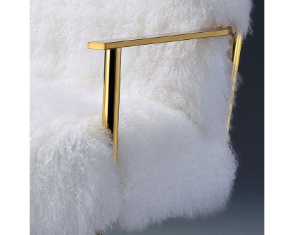 ACME™ Bagley Accent Chair - Wool/Gold Brass