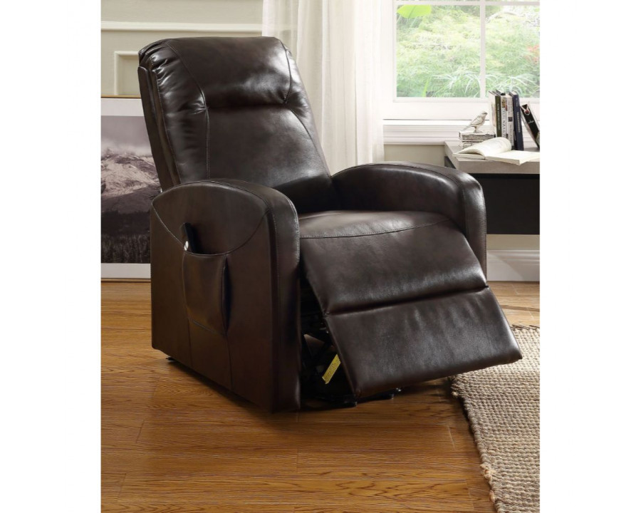 ACME - Kasia Recliner with Power Lift in Espresso