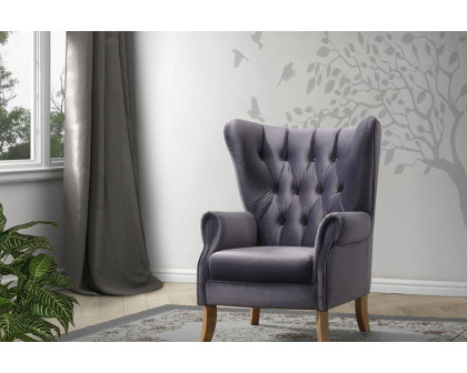 ACME Adonis Accent Chair - Gray Velvet