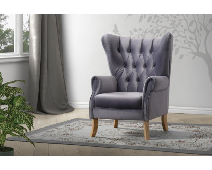 ACME Adonis Accent Chair - Gray Velvet