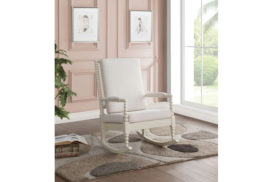 ACME™ Tristin Rocking Chair - Cream White