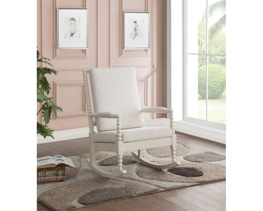 ACME - Tristin Rocking Chair in Cream White