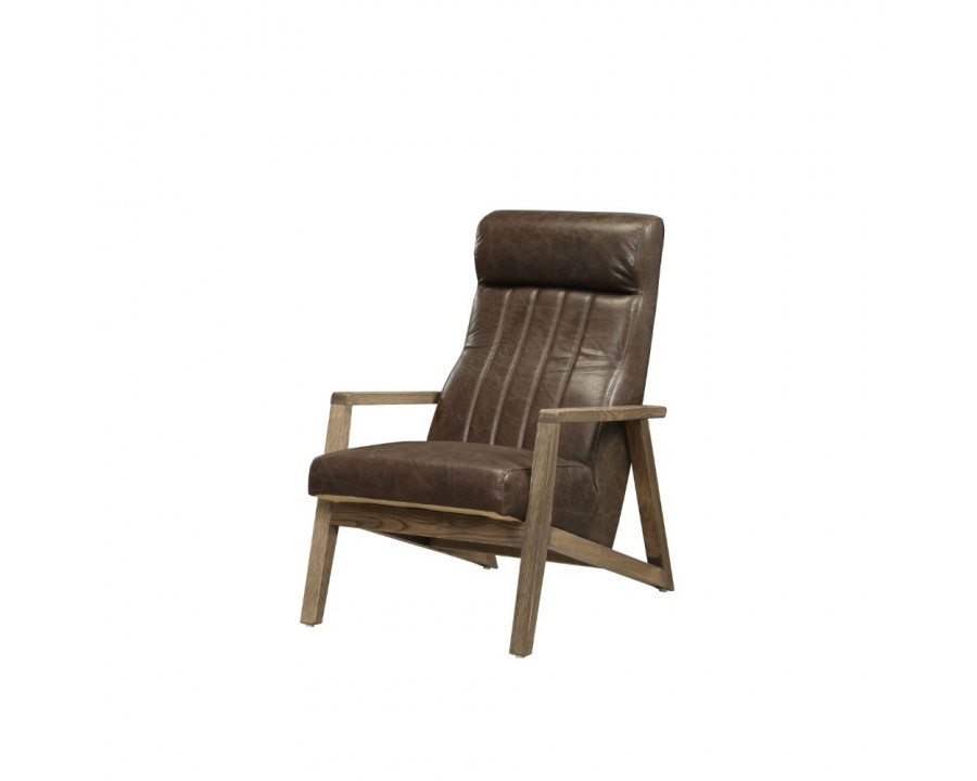 ACME - Emint Accent Chair in Distress Chocolate