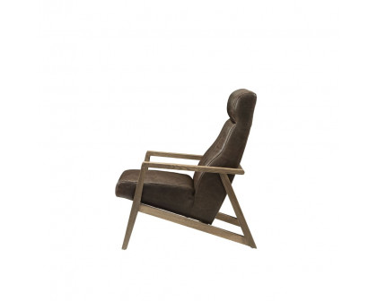 ACME - Emint Accent Chair in Distress Chocolate