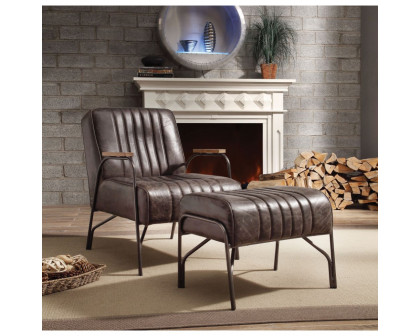 ACME™ Sarahi Accent Chair - Distress Espresso