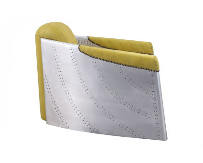 ACME™ Brancaster Accent Chair - Yellow/Aluminum