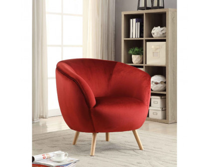 ACME™ Aisling Accent Chair - Red Velvet