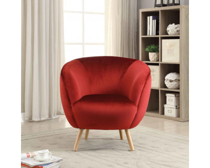 ACME™ Aisling Accent Chair - Red Velvet