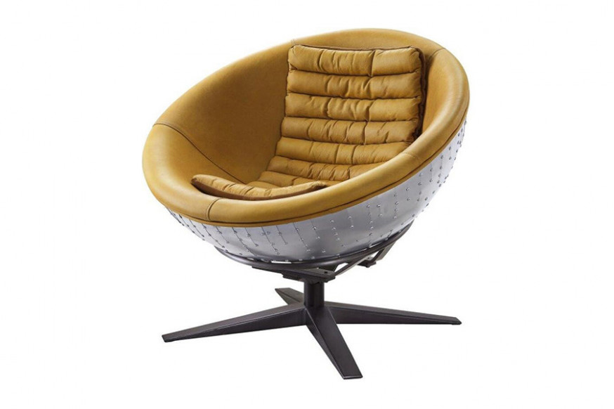 ACME™ Brancaster Accent Chair - Turmeric/Aluminum