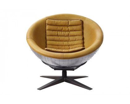 ACME™ Brancaster Accent Chair - Turmeric/Aluminum