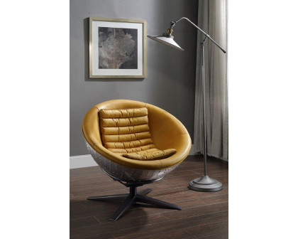 ACME™ Brancaster Accent Chair - Turmeric/Aluminum