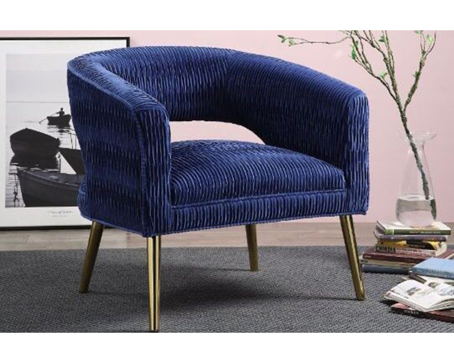 ACME - Aistil Accent Chair in Blue/Gold