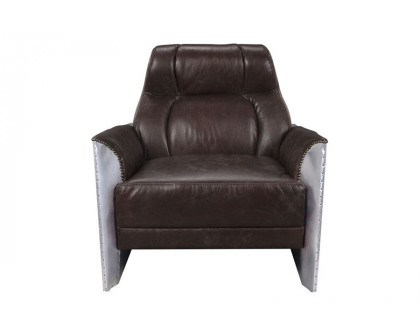 ACME - Brancaster Accent Chair in Espresso/Aluminum