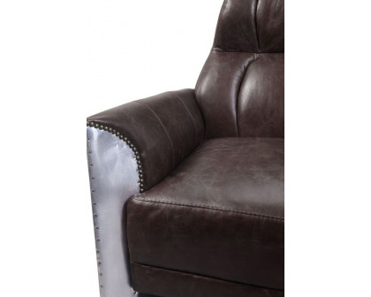 ACME - Brancaster Accent Chair in Espresso/Aluminum