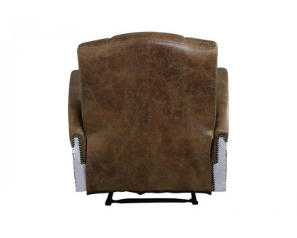 ACME - Brancaster Power Motion Recliner in Retro Brown/Aluminum