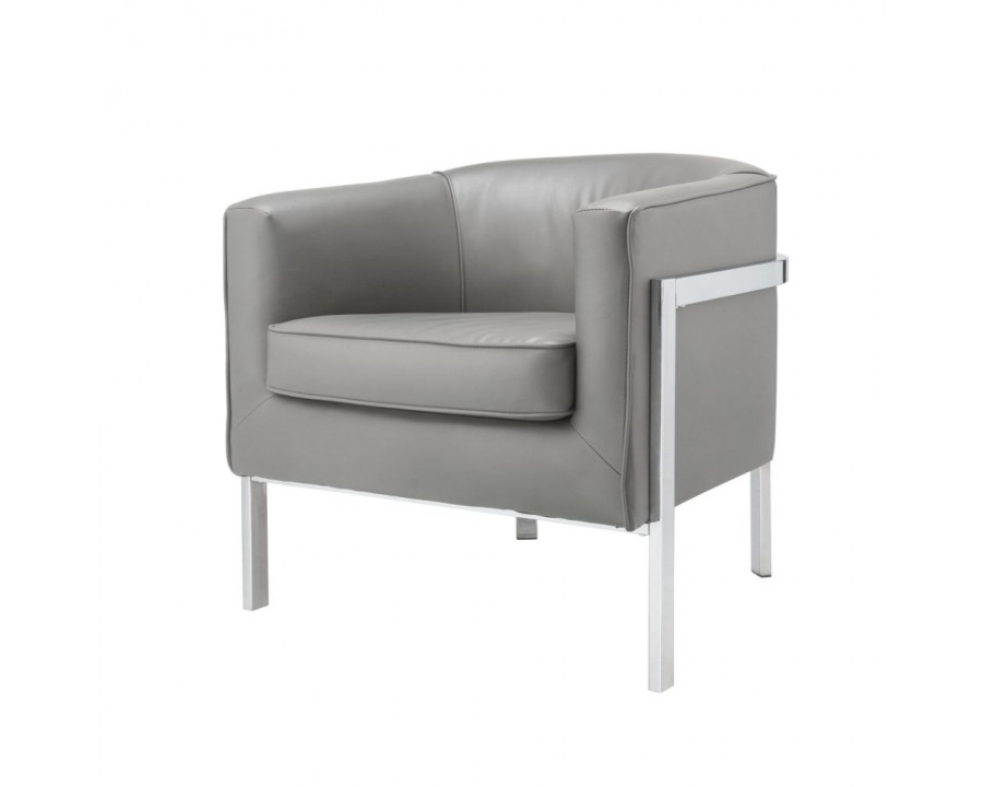 ACME - Tiarnan Accent Chair in Vintage Gray/Chrome