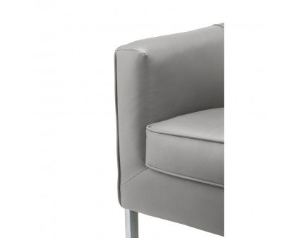 ACME™ Tiarnan Accent Chair - Vintage Gray/Chrome