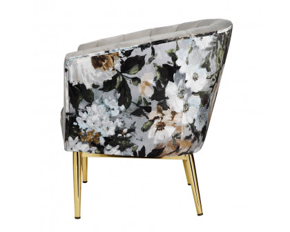 ACME Colla Accent Chair - Black Velvet and Gold