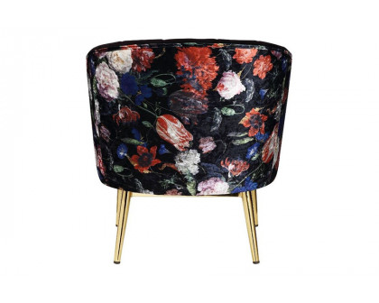 ACME Colla Accent Chair - Gray Velvet and Gold