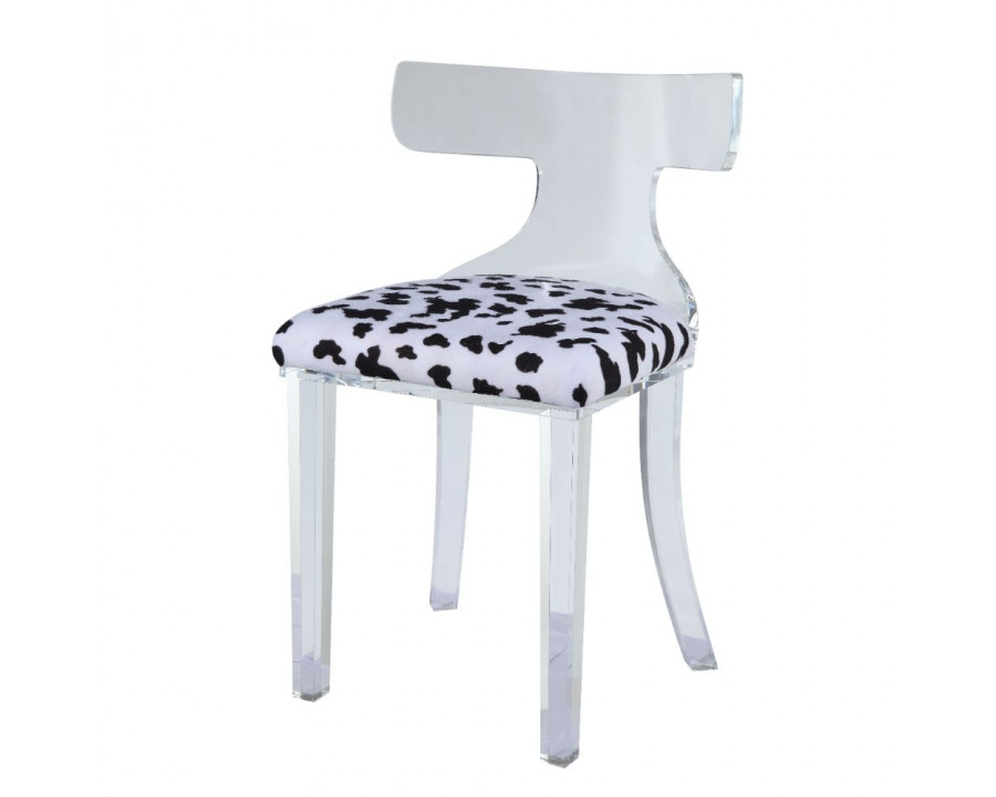 ACME Bradley Accent Chair - Spotted Velvet/Clear Acrylic