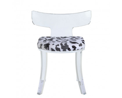 ACME™ Bradley Accent Chair - Spotted Velvet/Clear Acrylic