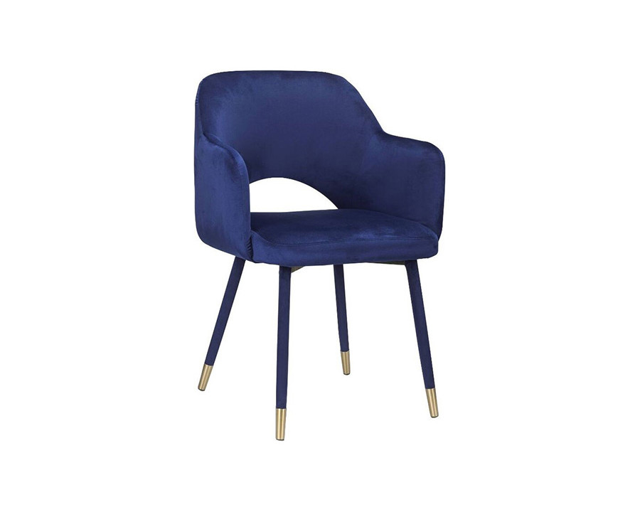 ACME Applewood Accent Chair - Ocean Blue Velvet and Gold