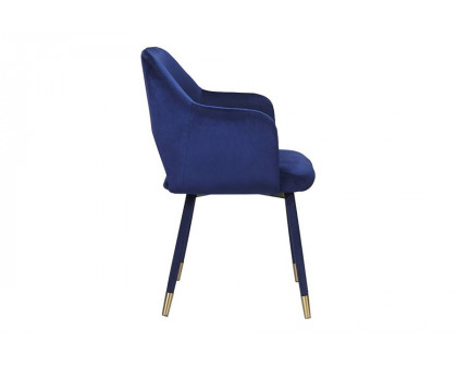 ACME Applewood Accent Chair - Ocean Blue Velvet and Gold