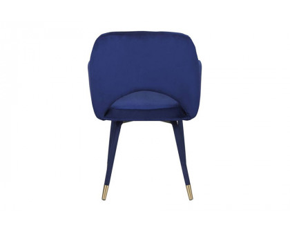 ACME Applewood Accent Chair - Ocean Blue Velvet and Gold