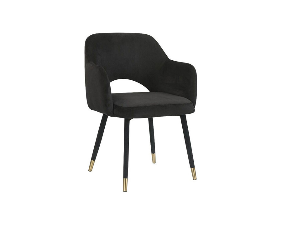 ACME Applewood Accent Chair - Black Velvet and Gold