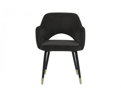 ACME Applewood Accent Chair - Black Velvet and Gold