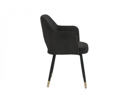 ACME Applewood Accent Chair - Black Velvet and Gold