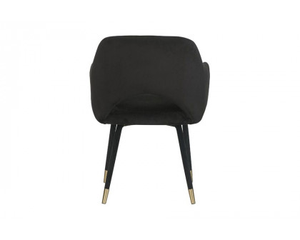 ACME Applewood Accent Chair - Black Velvet and Gold