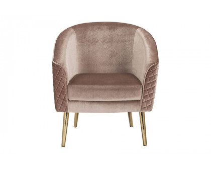 ACME™ Benny Accent Chair - Brown Velvet and Gold