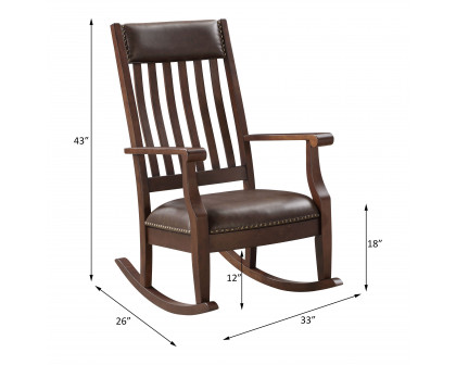 ACME Raina Rocking Chair - Walnut Finish