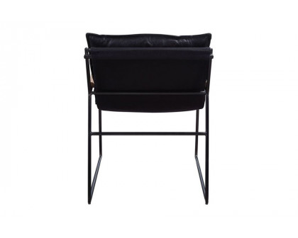 ACME™ Luberzo Accent Chair - Distress Espresso/Matt Iron