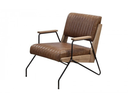 ACME™ Eacnlz Accent Chair - Cocoa/Matt Iron