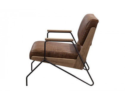 ACME™ Eacnlz Accent Chair - Cocoa/Matt Iron