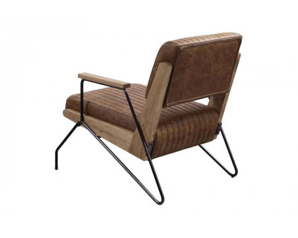 ACME™ Eacnlz Accent Chair - Cocoa/Matt Iron