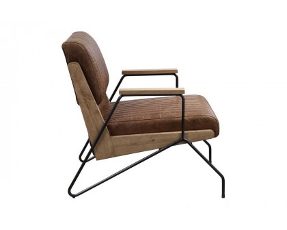 ACME™ Eacnlz Accent Chair - Cocoa/Matt Iron