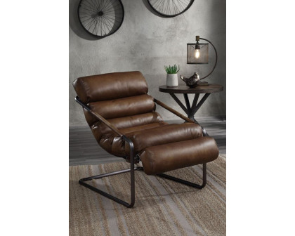 ACME - Dolgren Accent Chair in Sahara/Matt Iron