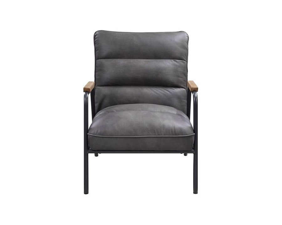 ACME - Nignu Accent Chair in Gray/Matt Iron